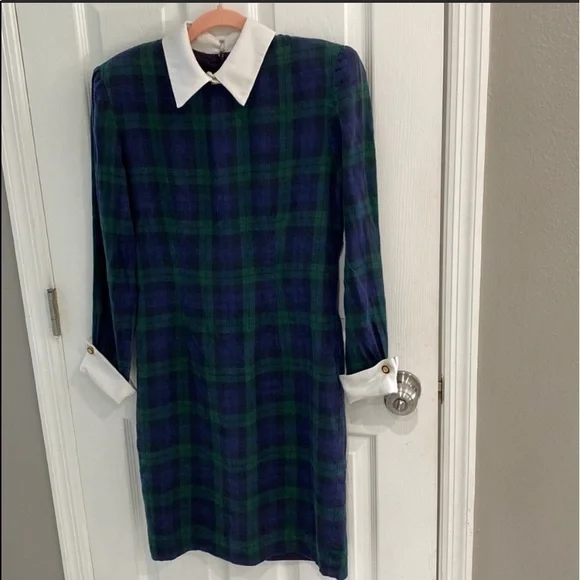 terra bardot midi dress in cityscape green Historically Inspired Tartan Plaid Tiered Dress in Olive Green – Yore Finery